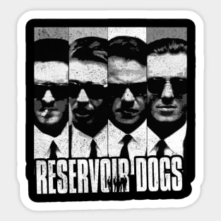 reservoir dogs black and white club Sticker